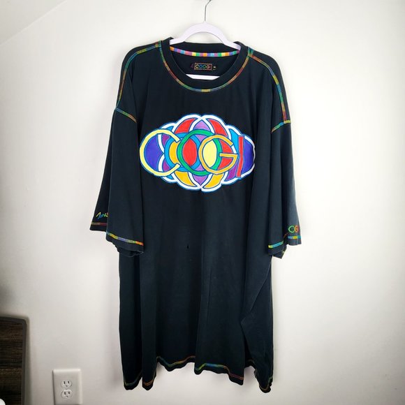 COOGI Other - COOGI Australia Vintage T-Shirt Size 6XL Black Tee Colorful Logo Rare Streetwear